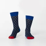 Fasardi Men's navy blue polka dot socks