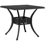  5-dijelni vrtni blagovaonski set crni od lijevanog aluminija | shoptok.hr