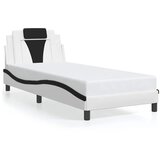  Okvir za krevet Viana bez madraca bijelo-crni 90x190 cm umjetna koža | shoptok.hr