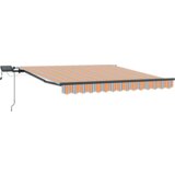vidaXL Ručno uvlačiva tenda s LED višebojnim uzorkom 350x250 cm | shoptok.hr