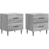  Noćni ormar s ladicama 2 pcs Siva sonoma 43 x 34 5 x 47 5 cm - Siva sonoma 2 | shoptok.hr