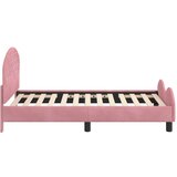  Krevet za djecu s uzglavljem Ružičasta 80 x 160 cm Baršun | shoptok.hr