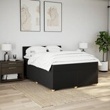  Krevet s oprugama i madracem crni 160x200 cm od tkanine | shoptok.hr