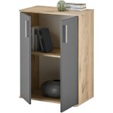 CARRYHOME komoda, siva, barve hrasta | Shoptok.si