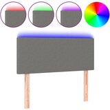 Maison Chic led posteljno vzglavje - vzglavna omarica - nočna omarica temno sivo 100x5x78/88 cm blago, (21710482) Cene