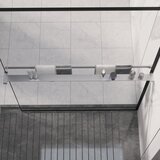 vidaXL Stenska polica za tuš kabino krom 115 cm aluminij Cene