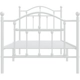  Metalni okvir kreveta uzglavlje i podnožje bijeli 80x200 cm | shoptok.hr