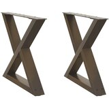 Noge za klub stolić 2 kom. Prirodni čelik 60 x (42-43,3) cm Čelik | Eponuda.ba