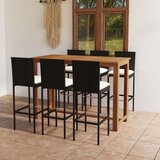  7-dijelni vrtni barski set s jastucima crni | shoptok.hr