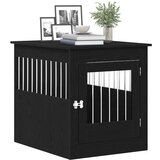 vidaXL Pohištvo za pasji boks črn hrast 80x64,5x71 cm inženirski les | Shoptok.si