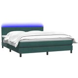 Box spring postelja z vzmetnico temno zelena 180x220 cm žamet, (22053459) | Shoptok.si