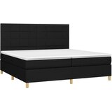 Krevet s oprugama i madracem crni 200x200 cm od tkanine | shoptok.hr