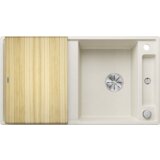 Blanco sudoper AXIA III 5 S InFino SILGRANIT daska drvo, s dalj. upr. - NJEŽNO BIJELA | shoptok.hr