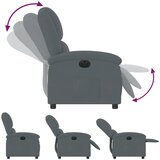  Električni naslonjač tamnosivi baršunasti | Eponuda.com