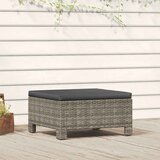 Maison Chic Vrtni stolček - Vrtni stoli za noge z blazino siv poli ratan JS1039, (21878610) | Shoptok.si