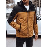 DStreet Kurtka męska przejściowa z kapturem kamelowa | Shoptok.si