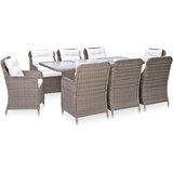 Poli 3057797 9 Piece Outdoor Dining Set Poly Rattan Brown (4x44148+310142) Cijene