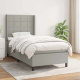  Krevet s oprugama i madracem svjetlosivi 100x200 cm od tkanine | shoptok.hr