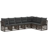 vidaXL Vrtna sedežna garnitura 7 pcs Siva poli ratan, (5000269679) | Shoptok.si