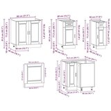 vidaXL 11-dijelni set kuhinjskih ormarića Porto konstruiranog drva | shoptok.hr