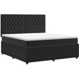  Boxspring krevet s madracem Crna 140 x 190 cm Baršun | shoptok.hr