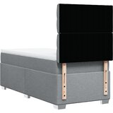  Okvir kreveta s oprugama i madrac svjetlosivi 80x200cm tkanina | shoptok.hr