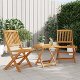 The Living Store Zložljiva vrtna jedilna garnitura 3-delna trden akacijev les - Vrtna Jedilna Garnitura, (21472624) | Shoptok.si