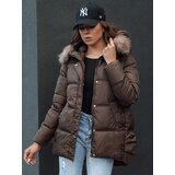 DStreet Kurtka zimowa damska z kapturem STELLAR coffee | shoptok.hr