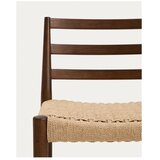 Kave Home Smeđa/u prirodnoj boji barska stolica od punog hrasta (visine sjedala 65 cm) Analy – | shoptok.hr