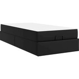  Posteljni okvir z vzmetnico Črna 90 x 190 cm Umetna koža | Shoptok.si