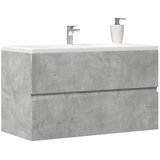 vidaXL Kopalniška viseča omarica betonsko siva 80x38,5x45 cm inž. les Cene