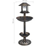  Ukrasna ptičja kupka sa solarnim LED svjetlima plastična | shoptok.hr