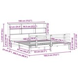  Krevet s regalom z knjige bez madraca bijeli 180x200cm borovina | shoptok.hr