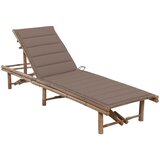 Maison Chic Vrtni Ležalnik - Sončna ležalnik z blazino bambus, (22042905) | Shoptok.si