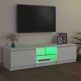 TV ormarić s LED svjetlima bijeli 140 x 40 x 36 cm | Eponuda.com