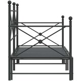 Krevet na rasklapanje bez madraca crni 90x190 cm čelik | Eponuda.com