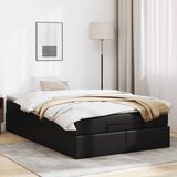  Otomanski okvir kreveta s madracem crni 120x200cm umjetna koža | Eponuda.com