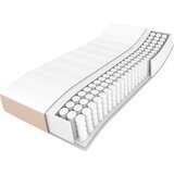  Madrac s oprugama srednje tvrdoće boja cappuccina 160x200x20 cm od umjetne kože | shoptok.hr