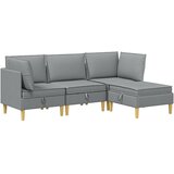  Set namještaja za dnevni boravak 4 pcs Svjetlosiva Tkanina | shoptok.hr