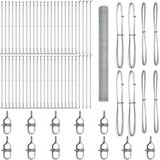 vidaXL Šesterokotna Ograja 1.6x100 m Pocinkano Jeklo, Stebri za Ograjo z Osnovnimi Pladnji 13 kos Ø32mm 88.5cm Pocinkano Jeklo | Shoptok.si