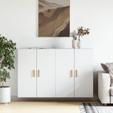 Maison Chic Stenska omarica - Zidna omarica 2 kosa bel inženirski les iu564, (22063147) | Shoptok.si