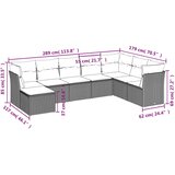  8-dijelni set vrtnih sofa od poliratana s jastucima bež | shoptok.hr