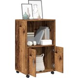 Ormarić s kotačima boja staro drva 55x40x91cm konstruirano drvo | shoptok.hr