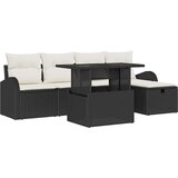  Sjedeća garnitura za vrt 6 kom. Crna poliratan 234 x 177 x 85 cm | shoptok.hr