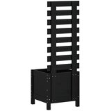  Vrtna sadilica sa stalkom crna 39x39,5x114 cm masivna borovina | shoptok.hr