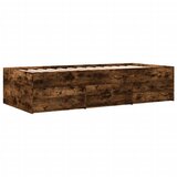  The Living Store Dnevna postelja s predali dimljeni hrast 75x190 cm inž. les - Dnevna Postelja, (21498017) | Shoptok.si