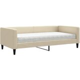  Dnevni krevet s madracem krem 100 x 200 cm od tkanine | shoptok.hr