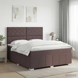  Boxspring krevet s madracem Tamno smeđa 180 x 200 cm Tkanina - Tamno smeđa 180 x 200 cm Dizajn s rombovima | shoptok.hr