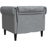  Fotelja Chesterfield svijetlosiva od tkanine | Eponuda.com
