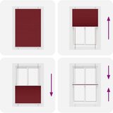  Plisirana roleta Bordeaux crvena 85x150 cm Širina tkanine | shoptok.hr